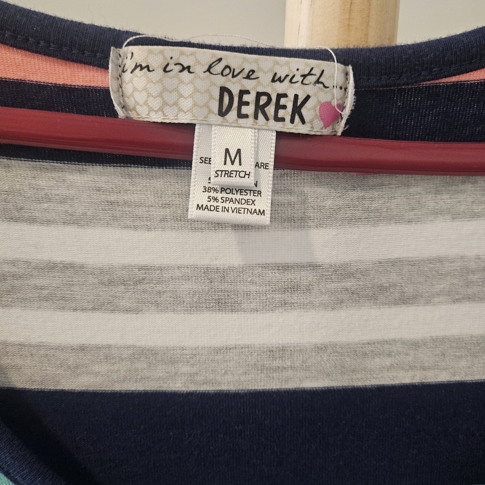 Striped Maxi Dress in Blue, Pink, and Gray - Picture 2 of 3